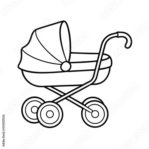 newborn baby carriage outline
