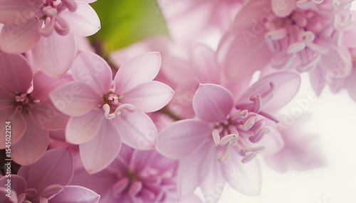 Pink flowers close up soft focus dreamy background