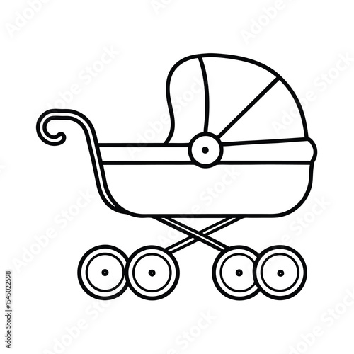 newborn baby carriage outline