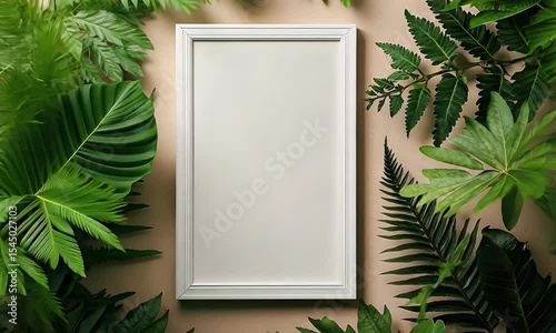 Empty frame surrounded by foliage