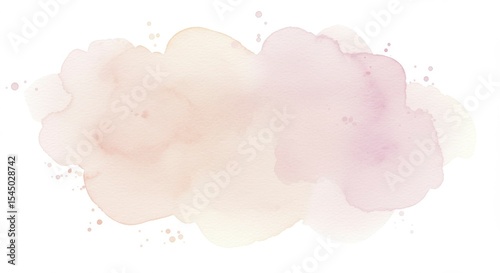Delicate pastel watercolor cloud