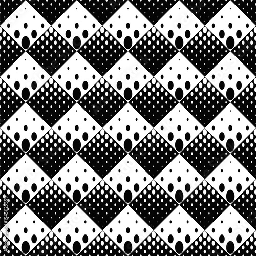 Seamless ellipse pattern background - abstract monochrome vector graphic design from ellipses