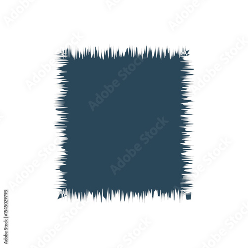 Blank Jagged Rectangle Line Frame