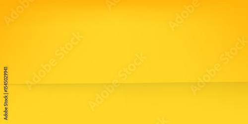 background abstract with Gradient in empty room studio, Yellow empty room studio gradient used for background,