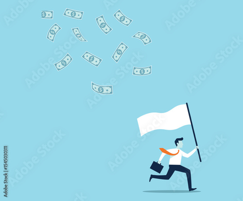 Top View of a Busy Entrepreneur or Freelancer Working at a Desk, Surrounded by Documents, Laptop, and Office Supplies, Illustrating Productivity, Remote Work, and Business Management, Vector Illustrat