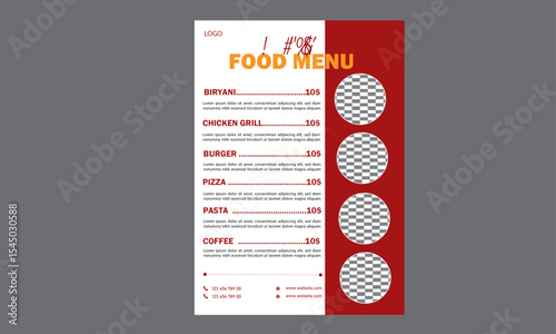 corporate minimal food business flyer design template 