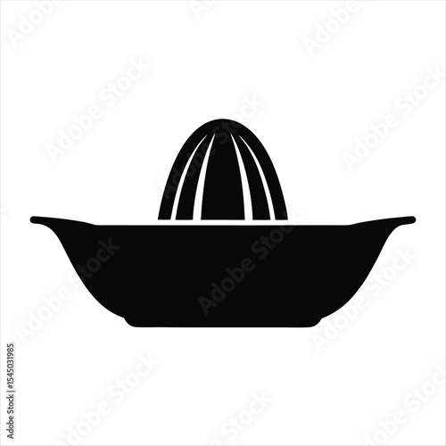 Simple and clean black and white vector silhouette illustration of juicer