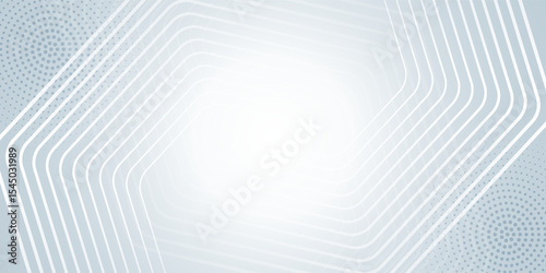 Modern hexagon lines on gray background. Geometric stripe line simple