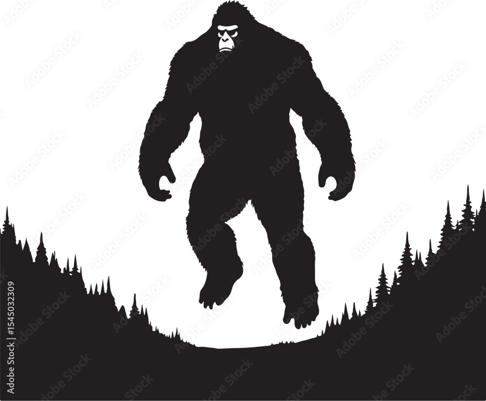 Fototapeta premium Bigfoot Wilderness Silhouette 