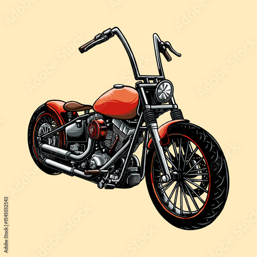 vector illustration of a motorcycle