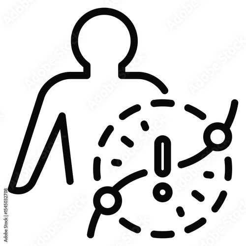 Physiological Disease Icon Line Vector Illustration