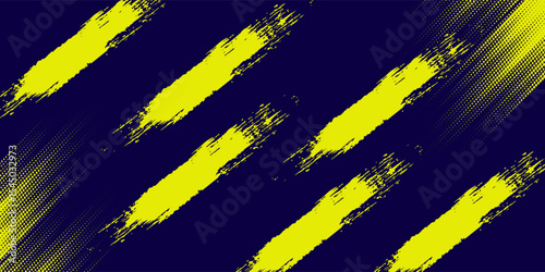 Yellow halftone on blue background. Vector dotted sparkles or halftone shine pattern texture Pop Art Style Background. EPS 10