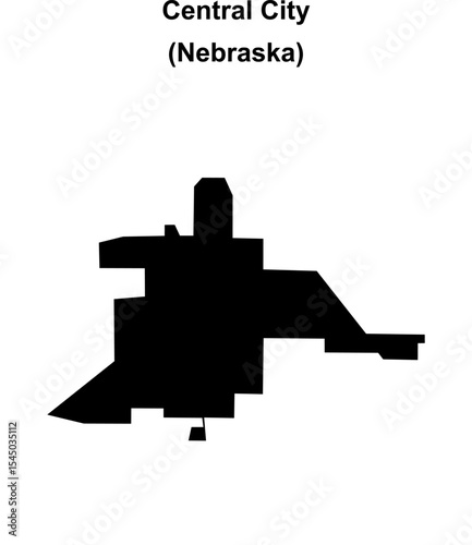 Central City (Nebraska) blank outline map