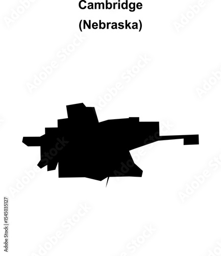 Cambridge (Nebraska) blank outline map