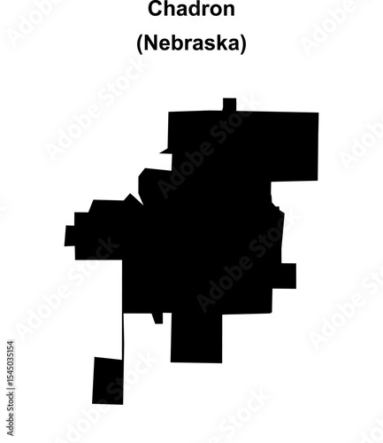 Chadron (Nebraska) blank outline map
