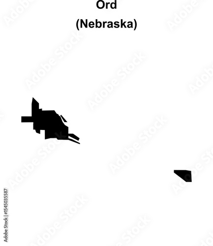 Ord (Nebraska) blank outline map