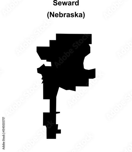 Seward (Nebraska) blank outline map