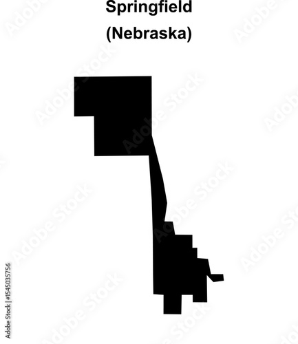 Springfield (Nebraska) blank outline map
