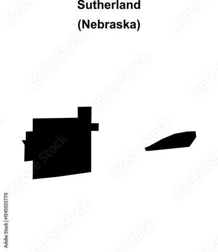 Sutherland (Nebraska) blank outline map