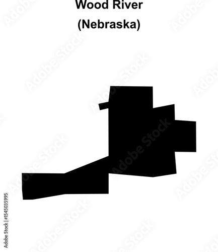 Wood River (Nebraska) blank outline map
