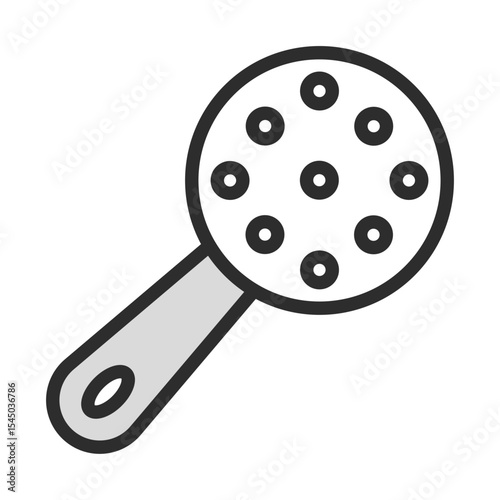 Baby Rattle Toy Line Icon: Infant Plaything, Newborn Entertainment, Kids Development. Editable Vector