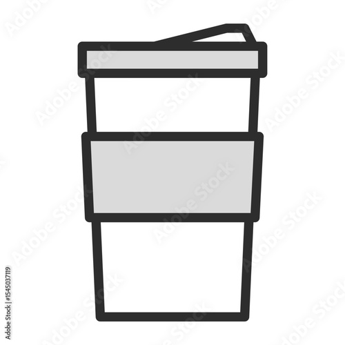 Coffee Cup, Reusable, To Go, Hot Drink, Beverage, Takeaway, Cafe, Drinkware, Sustainable, Eco-friendly, Morning, Break icons. Cafe & Coffee Vector Icon