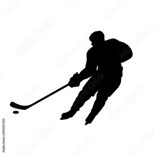 Hockey player silhouette sports themes ice sports athlete stick action hockey winter