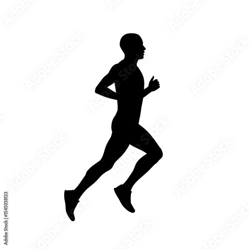Marathon runner silhouette running themes endurance athlete motion running marathon distance
