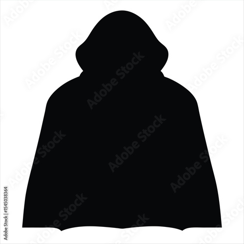 Mysterious hooded figure lurking in the shadows casting a dark silhouette