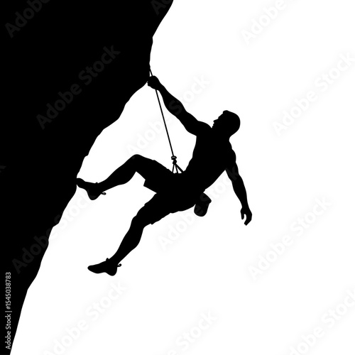 Rock climber silhouette sports themes adventure athlete scaling wall climbing rock climbing extreme