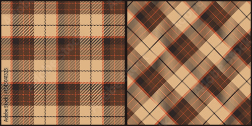 Classic plaid seamless pattern vector. Background graphic tartan fashion design use for print, texture, cloth, fabric, flannel.