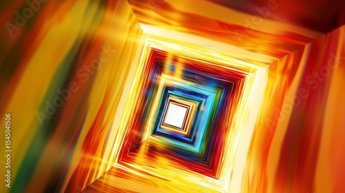 Energetic Abstract Tunnels Illuminate Vibrant Pathways with Digital Visualizations and Light Effects