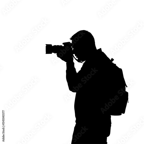 Silhouette of a Photographer Taking a Photo