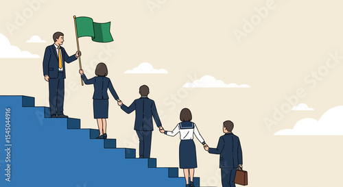 Teamwork, Collaboration, and Success Climbing the Ladder to Achievement