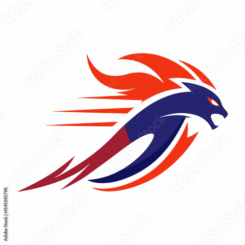 Vector art illustration of a mascot logo