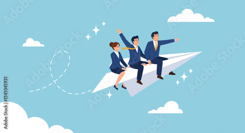 Teamwork, Innovation, and Business Growth Reaching New Heights Together