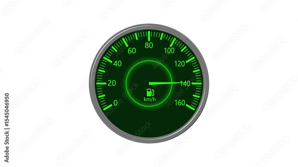 Digital Speedometer Displaying 140 km/h Animated, Animated Speedometer ...