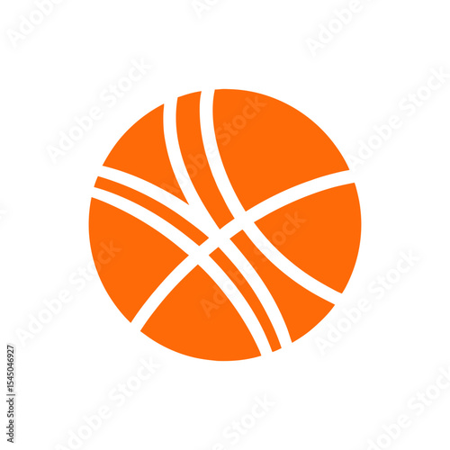 Minimalist basketball icon logo perfect for sports branding and athletic promotion