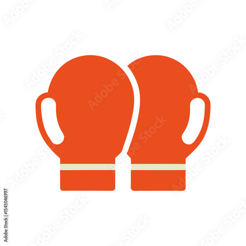 Minimalist boxing gloves design logo ideal for sports gear and martial branding