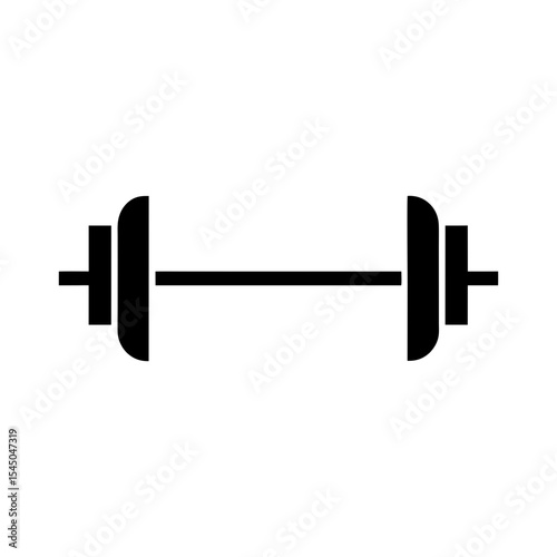 Clean weight bar logo design for bodybuilding and strength training brand identity