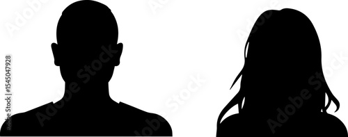 Man and woman vector silhouette