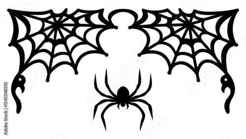 Scary spider and poisonous spider top frame
