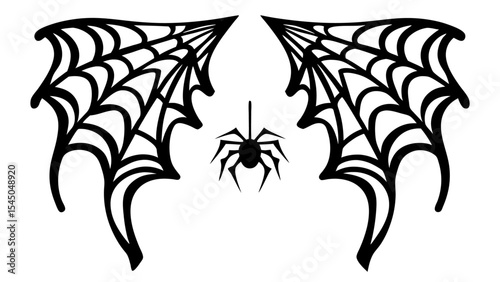 Scary spider and poisonous spider top frame