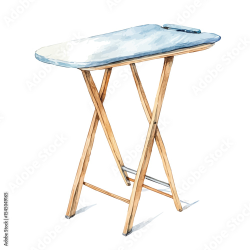 Ironing Board, watercolor clipart vector, isolated on a white background.
