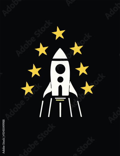 rocket icon illustration