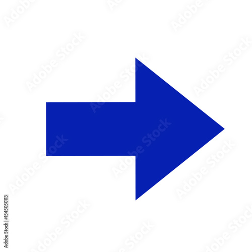 blue arrow isolated on white