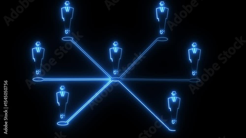 business team Seamless animation connecting people icon concept.