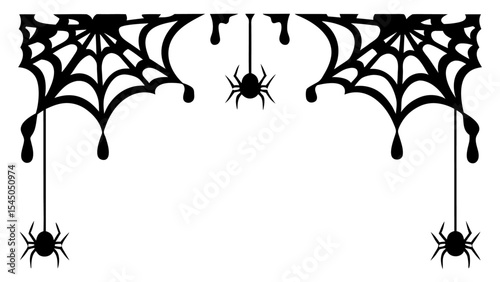 Scary spider and poisonous spider top frame