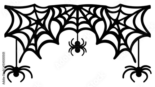 Scary spider and poisonous spider top frame