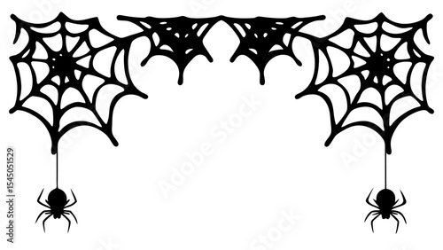 Scary spider and poisonous spider top frame